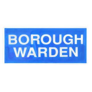 Borough Warden Hook & Loop Reflective Badges