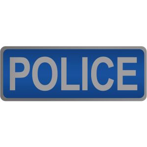 Police Hook & Loop Reflective Blue Badge