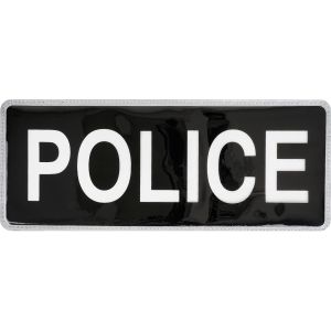 Police Hook & Loop Reflective Black Badge