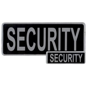 Security Hook & Loop Reflective Black Badges - 2 Pack