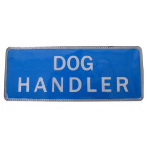 Dog Handler Hook & Loop Reflective Blue Badge