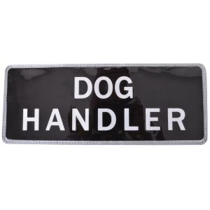 Dog Handler Hook & Loop Reflective Black Badge